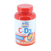 VitaPlus 1x1 C 500 D3 Csipkebogyó rágótabletta 60 db - Kép