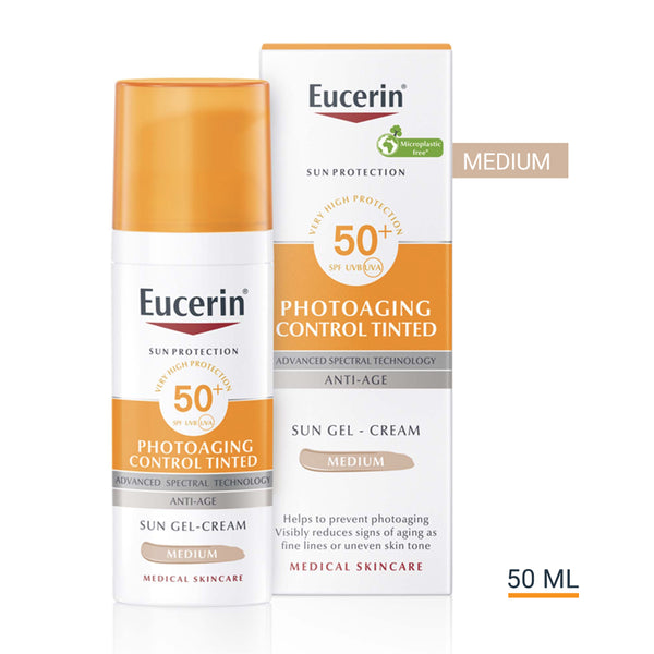 Eucerin Sun Photoaging Control Színezett napozó krém arcra medium SPF50+ 50ml - Kép 4