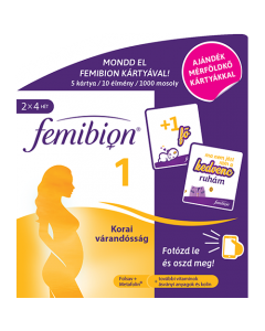 Femibion 1 Korai várandosság filmtabletta+kapszula+mérföldkő kártya 56x+56x