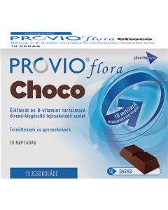 Provio Flora choco étrendkiegészítő tejcsokoládé szelet 10x