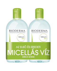 BIODERMA Sébium H2O arc és sminklemosó zsíros bőr micellás víz DUO 2x250ml