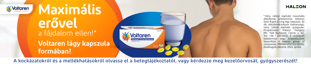 Voltaren lágy kapszula - Maximális erővel a fájdalom ellen!